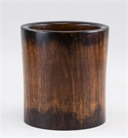 Chinese Wood Carved Brush Pot