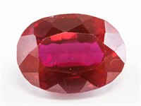 11.80ct Oval Cut Pinkish Red Natural Ruby GGL