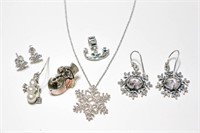 Sterling Winter Themed Jewelry