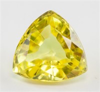 6.55ct Trillion Cut Yellow Natural Sapphire GGL