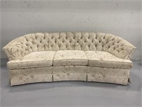 Vintage tufted Flexsteel curved front sofa