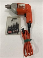 Black & Decker variable speed drill & bits set