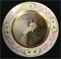 Antique German Fairy/Nymph Cabinet Plate 9.5 in