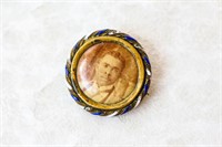 Antique Photo Pin w African American Man