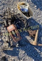 PILE DEAL- PICK AX-MILWAUKEE DRILL- MISC ITEMS