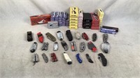 Lot of 73 knives and multitools
