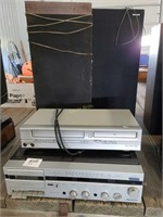 Panasonic Receiver, Emerson VCR, speakers
