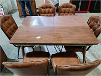 formica top kitchen table & 6 chairs