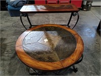 Davenport table & round coffee table