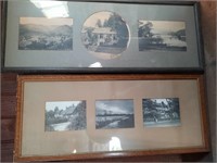 Pair of Antique framed scenes.
