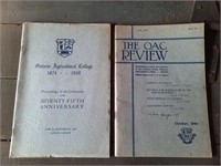 Two Ontario Agriculture College publications.