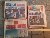 Newspapers related to Canadian Constitution.
