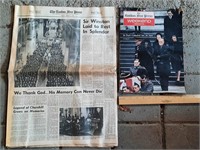 Two publications related to Churchhill’s death.