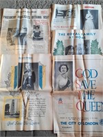 Newspapers related to Royalty and Royal visit.