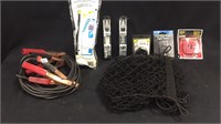 Jumper Cables, Vehicle Parts, Spout and Vet Kit,