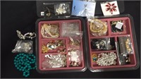 Display Tray of Necklaces, Pins, Bracelets,