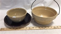 Pottery Plate and Bowls