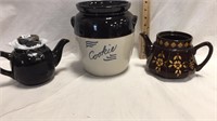 Cookie Jar and Tea Pots