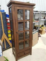 Curio cabinet 16 1/2 deep 71" tall & 25" wide