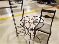 Chair/small table and plant stand no glass