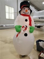 7' lighted blow up frosty