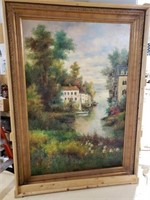 Very large oil painting 57" wide x 81"tall/W