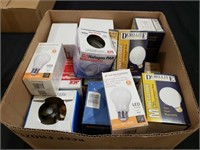 Box of misc light bulbs