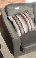 Couch 88" long, Dark Grey Fabric w/2 pillows