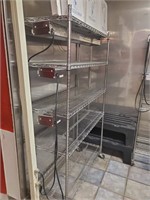 Stainless Shelf Rack w/5 Shelves & 3 Heat Warmers