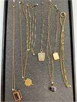 7 Goldtone Necklace, Pendant, Lockets
