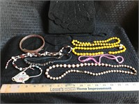 Beaded purse and beaded necklaces