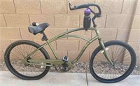 Single Speed Adult Cruiser Bicycle In Matte Green