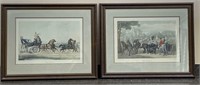 2pc Framed & Matted Equestrian Prints