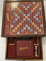 Deluxe Rotating Wooden Scrabble Board