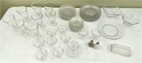 49pc Clear Glassware, Dishes, Stemware