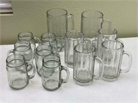 Glass Mugs, Steins, Mason Jars With Handles