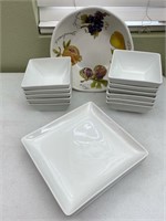 Square Ceramic Bowls, Large Ceramic Pasta Bowl