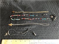 Indian bead and arrowhead necklaces
