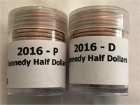 Roll of 2016-P & 2016-D Kennedy Half-Dollars