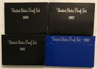 1980, 1981, 1982 & 1983 Proof Sets