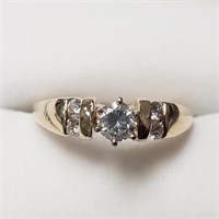 Certified 14K Diamond(0.18ct) Diamond(0.07ct) Ring