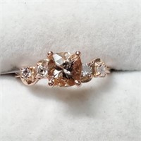 Certified 10K Natural Morganite (1ct) Diamond(0.2C