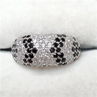 $300 Silver CZ Onyx Ring