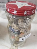 JAR OF OLD BUTTONS