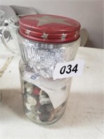 JAR OF OLD BUTTONS