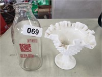 MILK BOTTLE, MILK GLASS