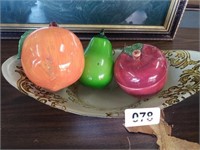 GLASS FRUIT WITH BOWL