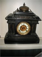 Mantle Clock, Marble Case,16x15x6 Deep