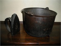 Cast Kettle and Sad Iron