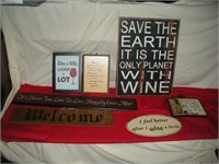 Assorted Wall Signs and Decorations